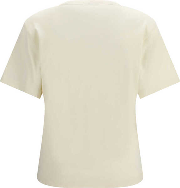 Tricouri LEMAIRE RIB T-SHIRT LIGHT CREAM Femei (BM 19735835) 2