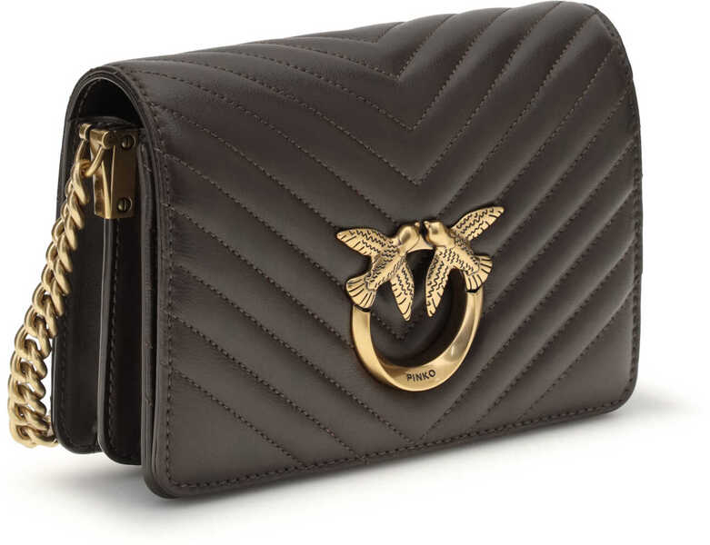 Genti de umar Pinko Love Click mini Shoulder Bag MORO-ANTIQUE GOLD Femei (BM 19735838) 2