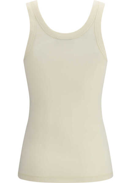 Topuri LEMAIRE Ribbed cotton Top LIGHT CREAM Femei (BM 19735856) 2