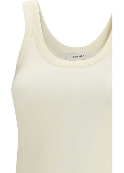 Topuri LEMAIRE Ribbed cotton Top LIGHT CREAM Femei (BM 19735856) 3