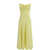 Balmain Long silk satin Dress with straps JAUNE P&Acirc;LE