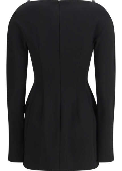 Rochii Max Mara Short fitted gabardine Dress NERO Femei (BM 19735871) 2