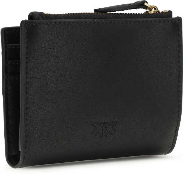 Portofele Pinko Wallet with logo NERO-ANTIQUE GOLD Femei (BM 19735955) 2