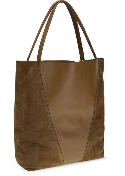 Genti de umar Chloe Spin Tote Bag in grenadine leather and suede DARK KHAKI Femei (BM 19735976) 3
