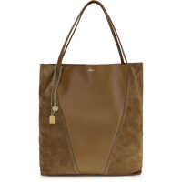 Genti de umar Spin Tote Bag in grenadine leather and suede Femei