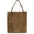 Chloe Spin Tote Bag in grenadine leather and suede DARK KHAKI