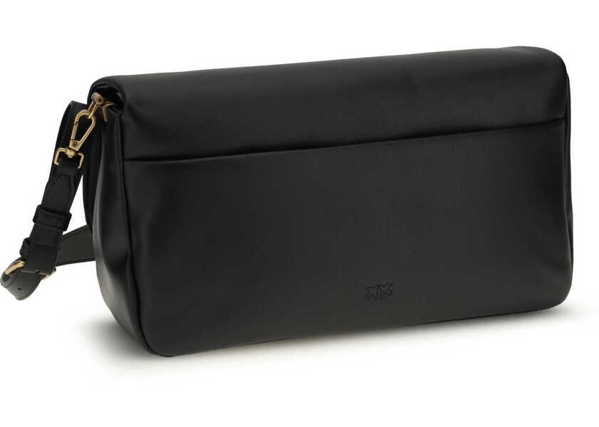 Genti de umar Pinko Baguette Soft Shoulder Bag NERO-ANTIQUE GOLD Femei (BM 19736000) 3