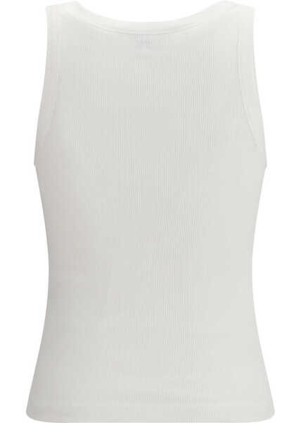 Topuri AMI Paris Ami de Coeur cotton Top BLANC Femei (BM 19736003) 2