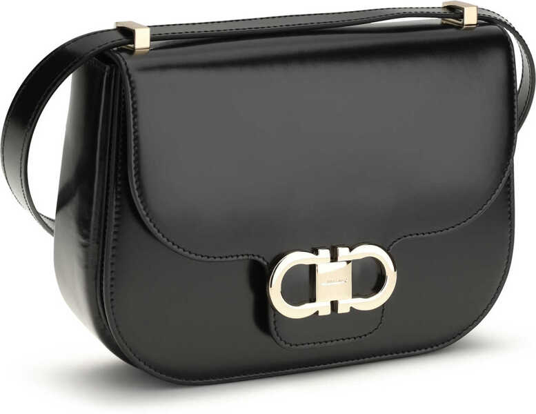 Genti de umar Ferragamo North-South Double Gancini Shoulder Bag VIT URUS NERO Femei (BM 19736009) 2