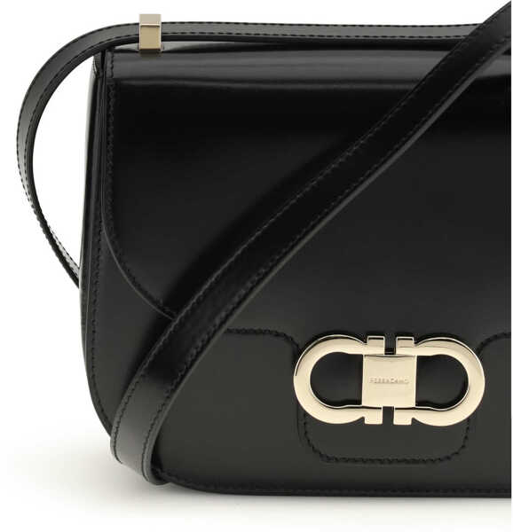 Genti de umar Ferragamo North-South Double Gancini Shoulder Bag VIT URUS NERO Femei (BM 19736009) 4
