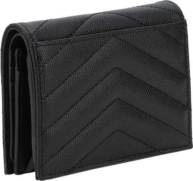 Portofele Saint Laurent Cassandre matelass Card Holder BLACK Femei (BM 19736018) 2