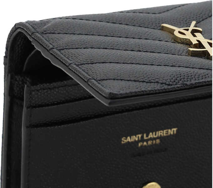 Portofele Saint Laurent Cassandre matelass Card Holder BLACK Femei (BM 19736018) 3