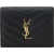 Saint Laurent Cassandre matelass&eacute; Card Holder BLACK