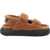 Moon Boot Shearling Sandal BROWN