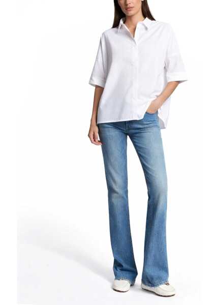 Bluze Fay Stretch Poplin Shirt WHITE Femei (BM 19736354) 2