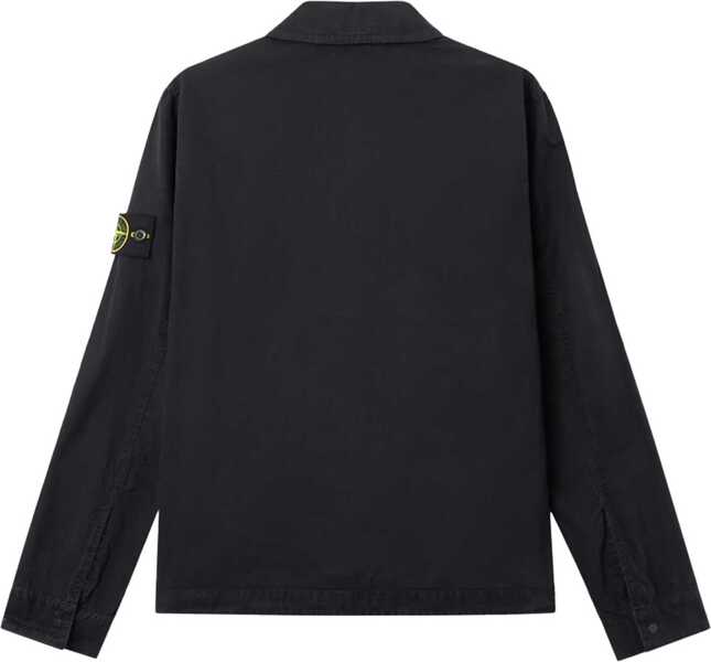 Camasi casual Stone Island Cotton Overshirt BLACK Barbati (BM 19736363) 2