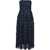 ROTATE Birger Christensen 3D Lace Midi Dress BLUE