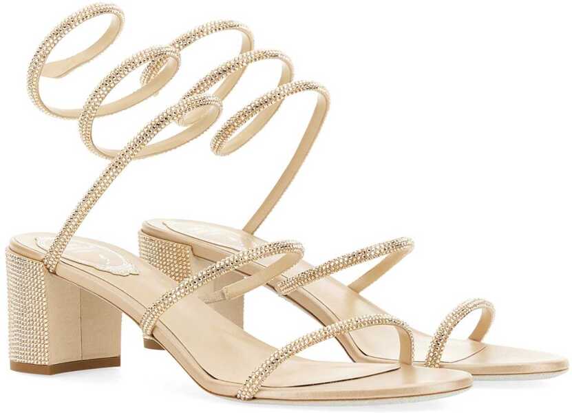 Sandale Rene Caovilla Sandalo Cleo GOLD Femei (BM 19736411) 4