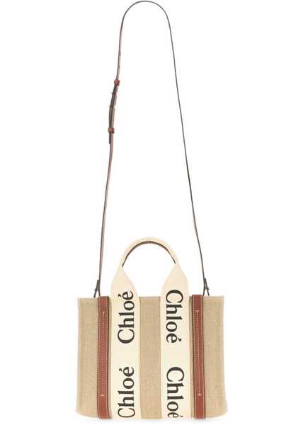 Genti de mana Chloe Borsa Tote Woody Small BEIGE Femei (BM 19736417) 4