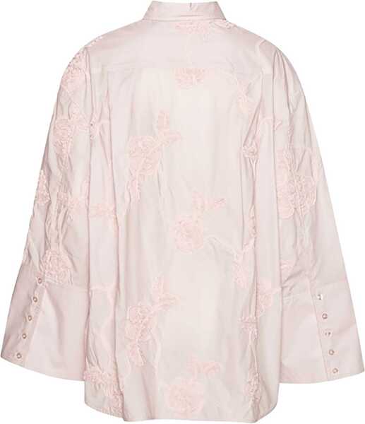 Bluze ROTATE Birger Christensen Oversized Shirt With Floral Details PINK Femei (BM 19736444) 2