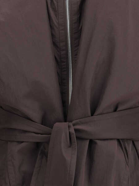 Paltoane Max Mara Oversized Barba Trench Coat in taffeta CAFFE Femei (BM 19736543) 3