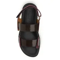 Sandale Marni Dama - Sandale Marni Double-strap Fussbett Sandals DARK BROWN/BORDEAUX Femei (BM 19737026) - B-mall.ro
