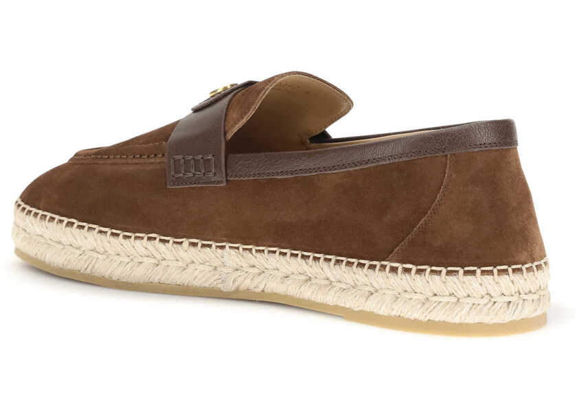 Espadrile Valentino Garavani Suede Espadrilles BARK BROWN Barbati (BM 19737056) 3