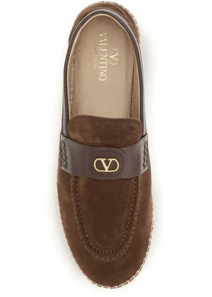 Espadrile Valentino Garavani Suede Espadrilles BARK BROWN Barbati (BM 19737056) 4