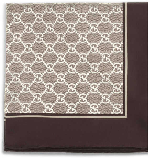 Esarfe Gucci Laminated printed silk Scarf CAMEL/LIGHT BROWN Femei (BM 19737059) 3