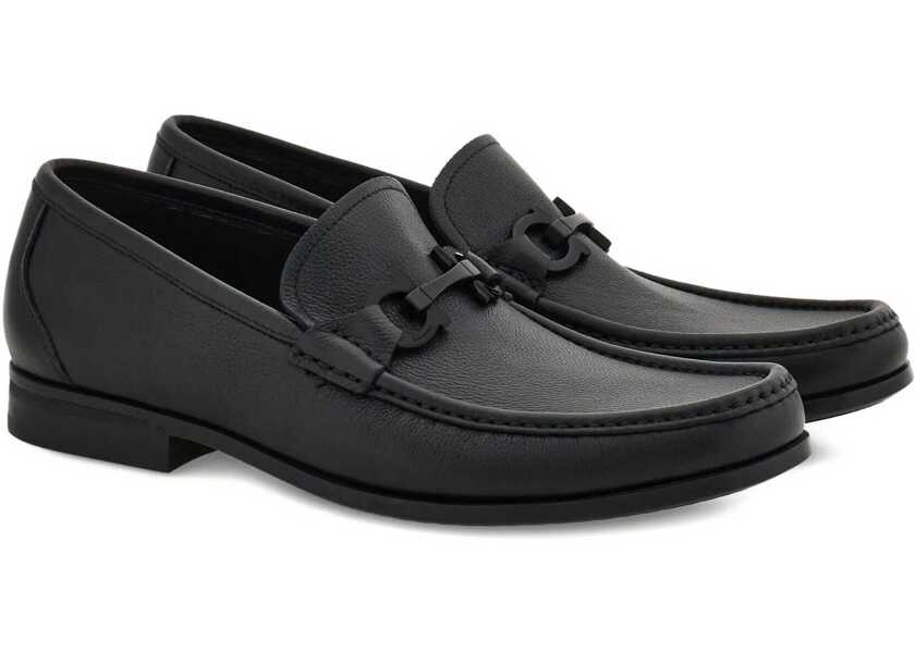 Mocasini Ferragamo Gancini buckle Loafers NERO Barbati (BM 19737116) 2