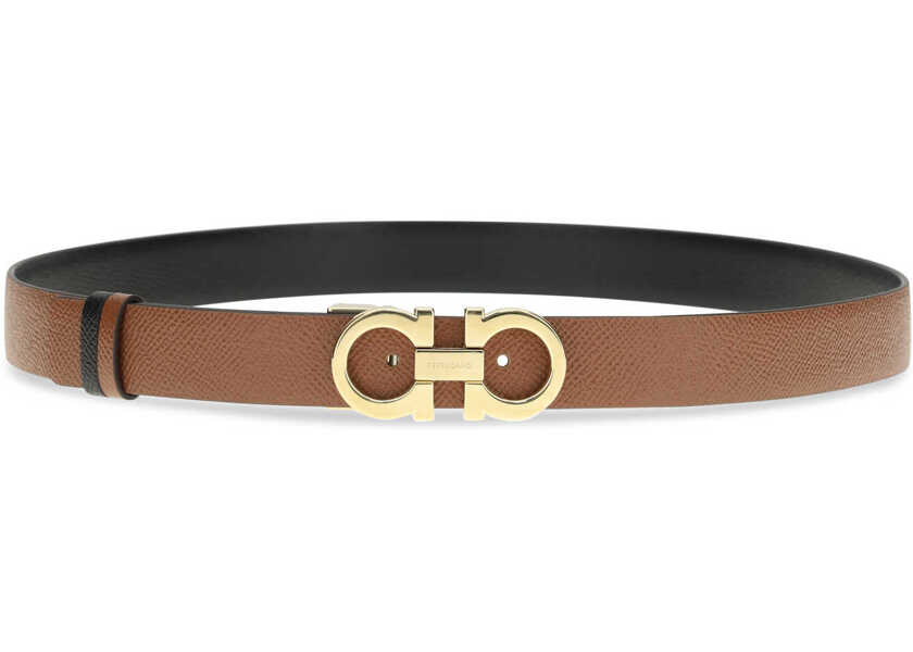 Curele Ferragamo BELT COGNAC/NERO Femei (BM 19737119) 2