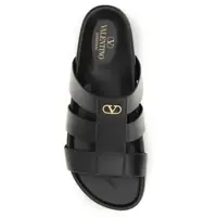 Sandale pentru Barbati - Sandale Valentino Garavani Studshield leather slide Sandals NERO Barbati (BM 19737125) - B-mall.ro
