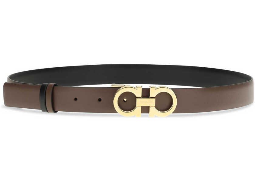 Curele Ferragamo Gancini reversible Belt COCOA BROWN Femei (BM 19737149) 2