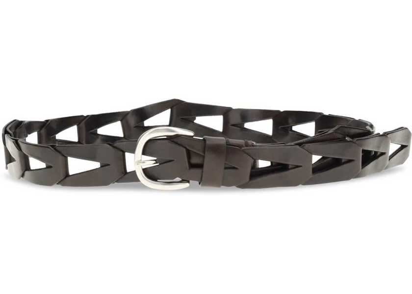 Curele P.A.R.O.S.H. Woven leather Belt TESTA DI MORO Femei (BM 19737152) 2