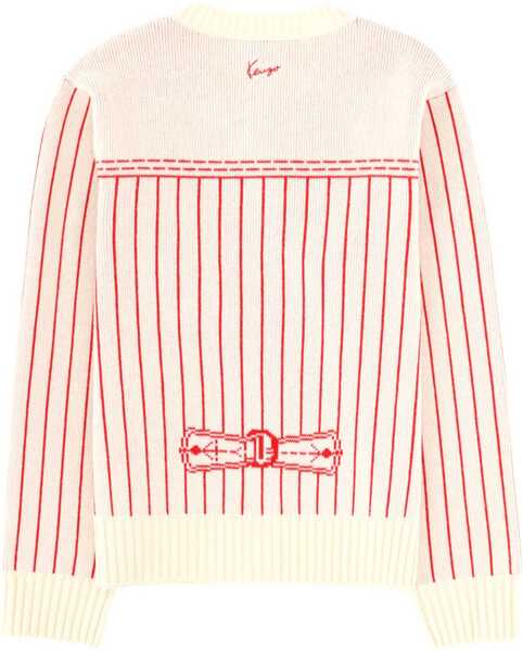 Pulovere casual Kenzo Carigan Trompe Loeil WHITE Barbati (BM 19737326) 2