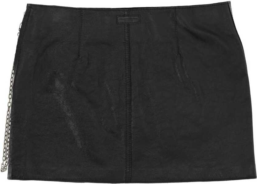 Fuste casual Alexander Wang Leather Miniskirt BLACK Femei (BM 19737497) 2
