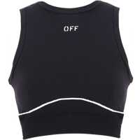 Bluze Off-White Sleeveless Top With Logo