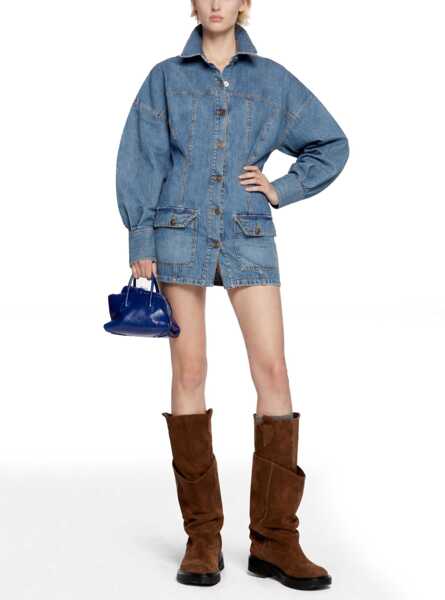 Rochii casual THE ATTICO Denim Mini Dress DENIM Femei (BM 19737533) 2