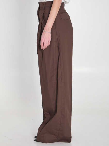 Pantaloni casual The Latest Billie Pants BROWN Femei (BM 19737632) 3