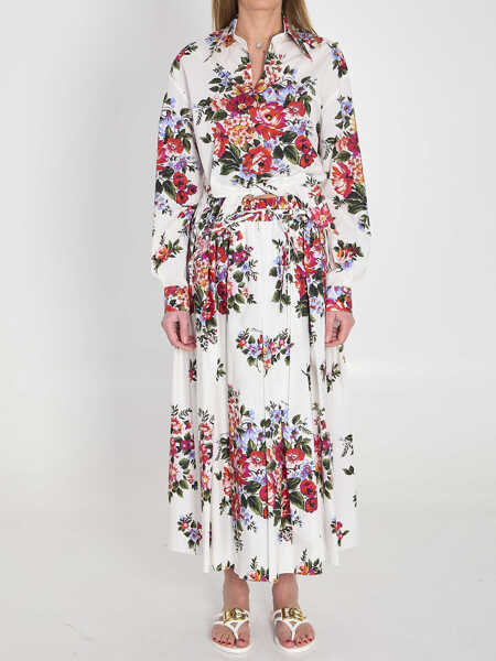 Fuste Dolce & Gabbana Long Poplin Skirt WHITE Femei (BM 19737650) 5