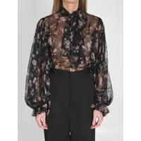 Camasi Chiffon Top With A Vintage Rose Print Femei