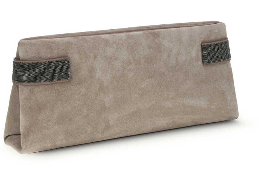 Genti de mana Brunello Cucinelli Pouch Essence with Precious Bands SHORE Femei (BM 19737686) 3