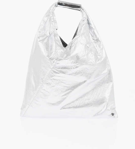 Genti de mana Maison Margiela Mm6 Metallic Fabric Handbag Silver Femei (BM 19737701) 3