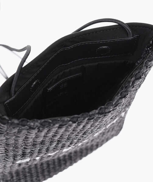 Genti de mana Givenchy Raffia Smartphone Pouch With Leather Interior Black Barbati (BM 19737704) 4