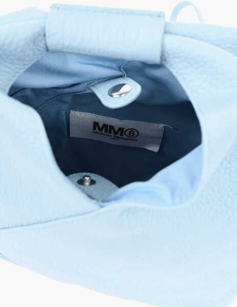 Genti de mana Maison Margiela Mm6 Hammered Leather Handbag Light Blue Femei (BM 19737710) 4