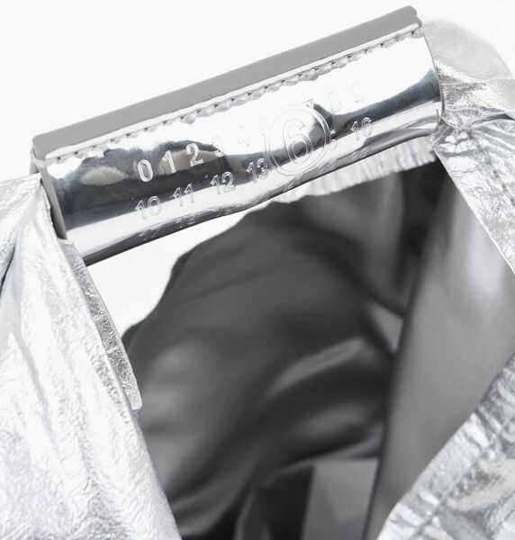Genti de mana Maison Margiela Mm6 Metallic Vegan Leather Handbag Silver Femei (BM 19737713) 2