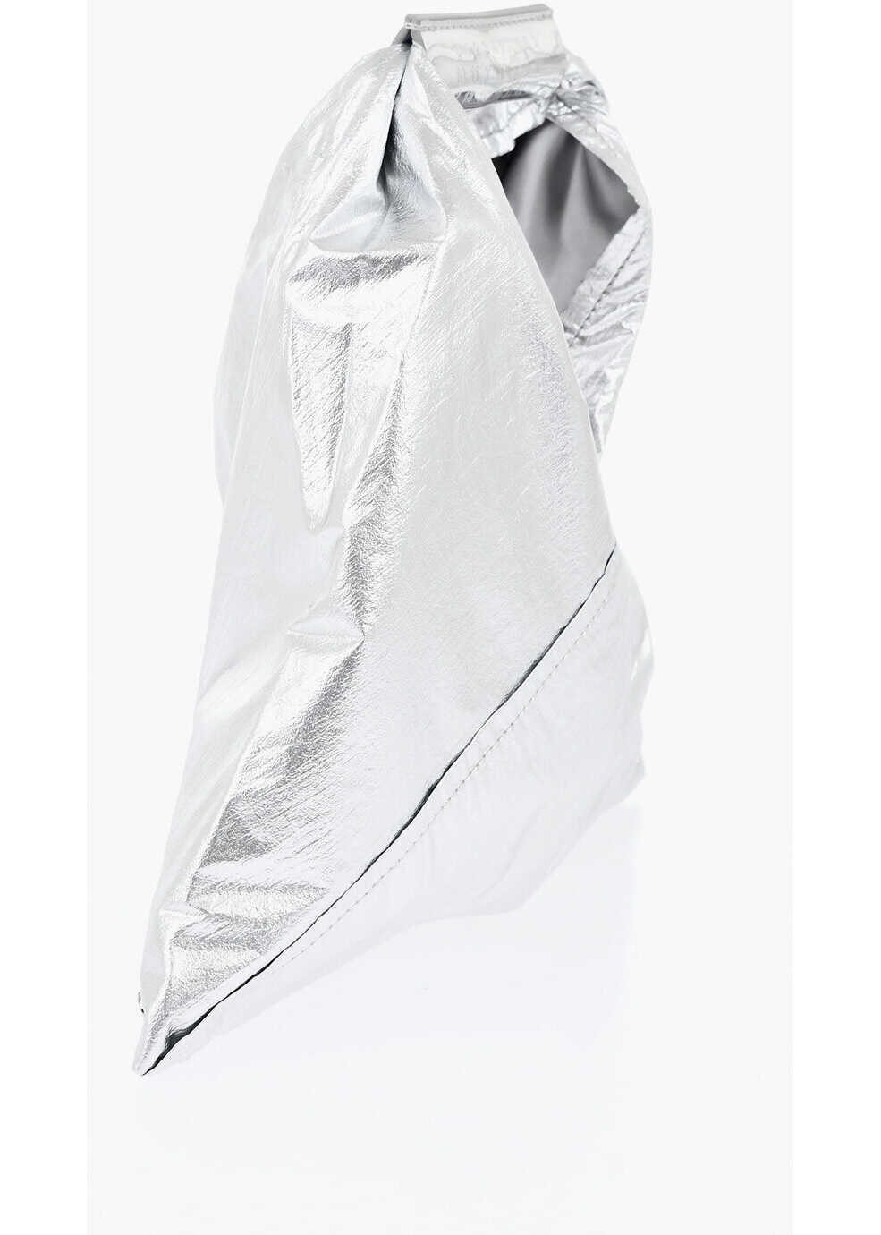 Genti de mana Maison Margiela Mm6 Metallic Vegan Leather Handbag Silver Femei (BM 19737713) 3