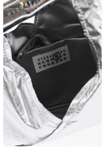 Genti de mana Maison Margiela Mm6 Metallic Vegan Leather Handbag Silver Femei (BM 19737713) 4