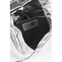 Genti de mana Maison Margiela Dama - Genti de mana Maison Margiela Mm6 Metallic Vegan Leather Handbag Silver Femei (BM 19737713) - B-mall.ro