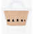 Marni Raffia And Leather Mini Handbag With Strap White